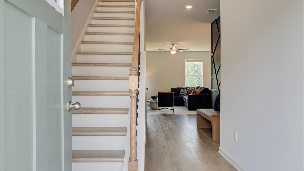 Representative furnished interior of a home built from the Layla II by DRB Homes in Enclave at Evergreen, Fairburn (Image 5).