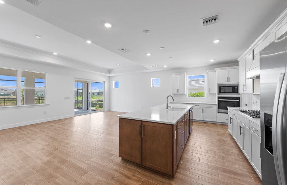 A bright, open kitchen