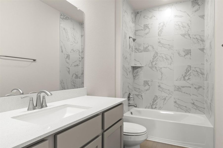 Furnished interior view inside a new home in Blanco Vista, San Marcos (Image 14).