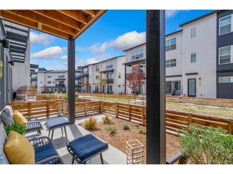 Exterior details and patio area of a home in , Broomfield (Image 20).