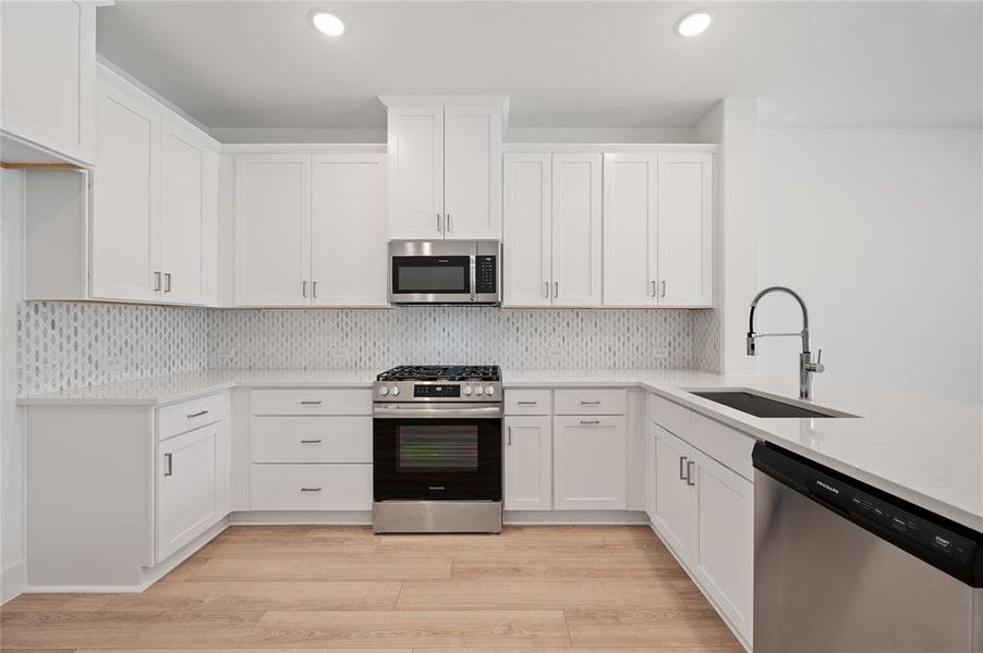 No shortage of space, storage or style in this fantastic kitchen!