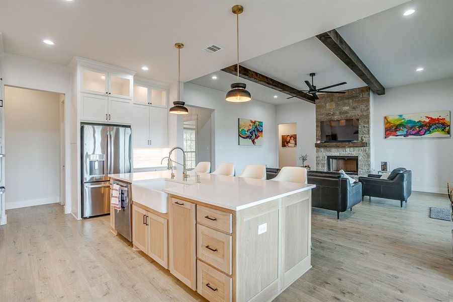 Furnished interior view inside a new home in Santana Ridge - Brock ISD, Weatherford (Image 9).
