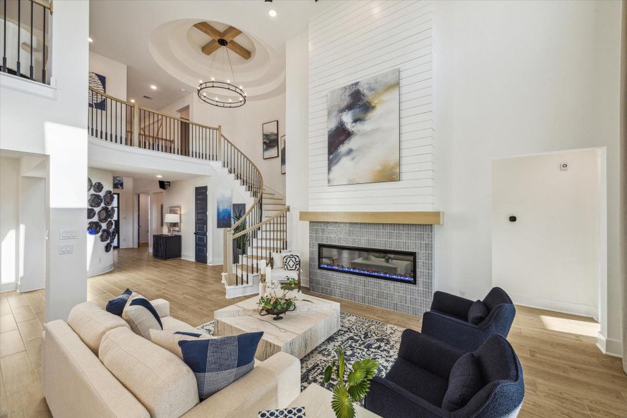 Furnished interior view inside a new home in Meridiana, Manvel (Image 3).