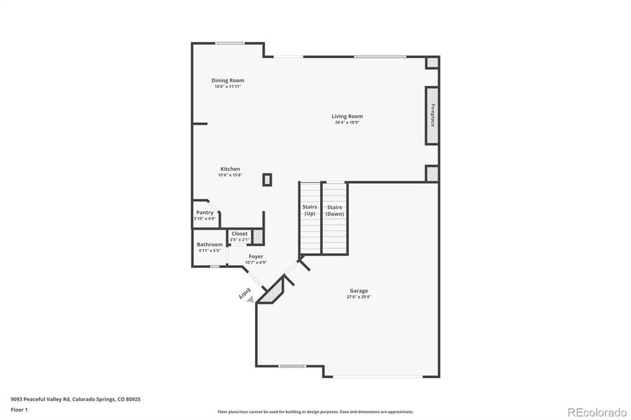 Main level dimensions