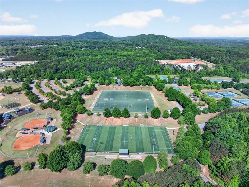 Site preparation for new homesites in Ansley Towns, Cumming (Image 45).