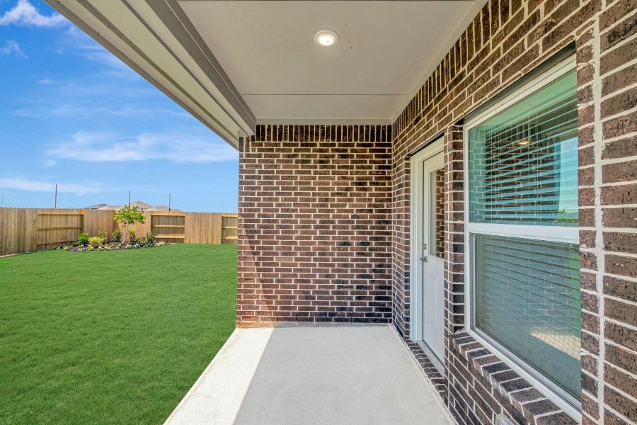 Enjoy the outdoors on the covered patio Enjoy the outdoors on the covered patio