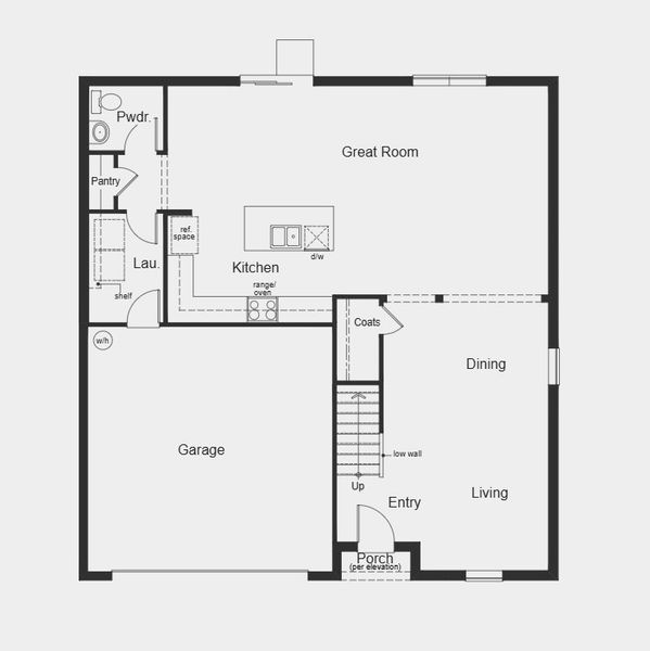 2D floor plan layout for the Plan 2716 by KB Home in Reserve at Forest Lake II, Lake Wales, FL (Image 12). 2D floor plan layout for the Plan 2716 by KB Home in Reserve at Forest Lake II, Lake Wales, FL (Image 12).