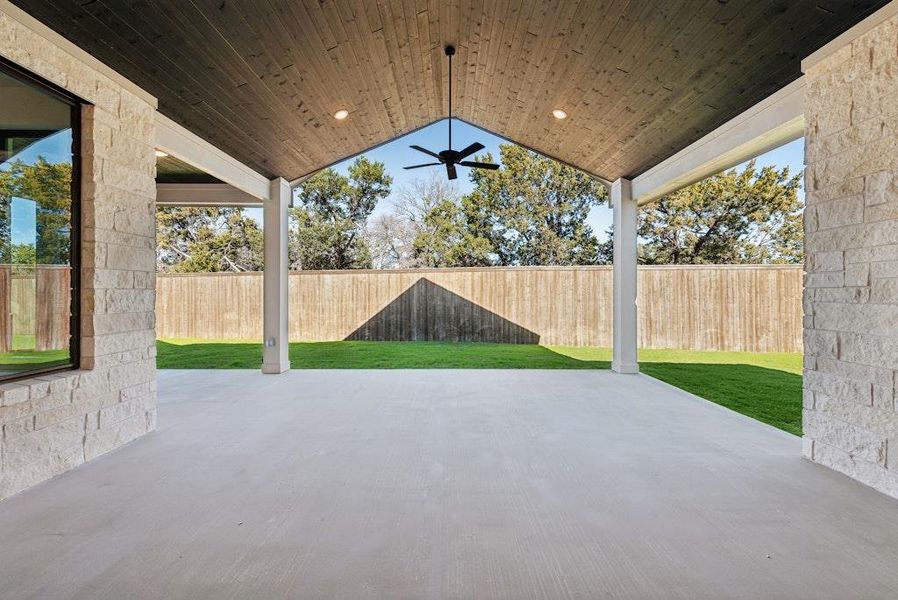 Exterior details and patio area of a home in Riverstone, Georgetown (Image 25).