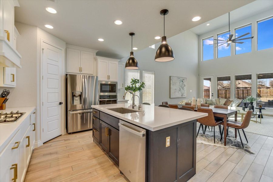 Furnished interior view inside a new home in Santa Rita Ranch 50', Liberty Hill (Image 4).