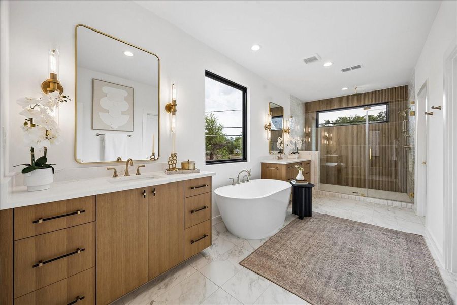 Furnished interior view inside a new home in , Houston (Image 18).