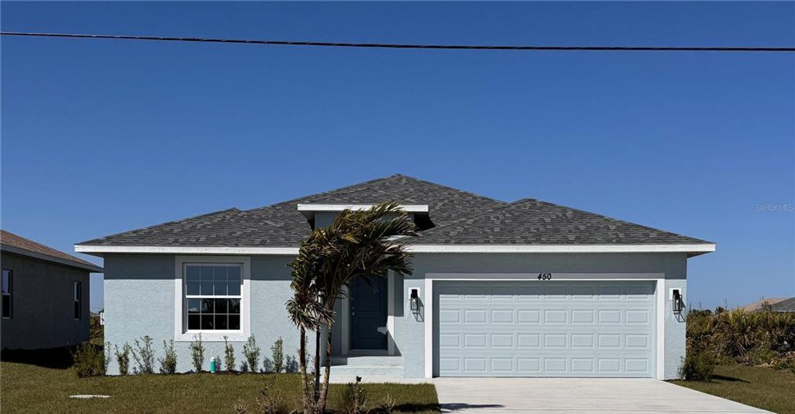 Front exterior of a new home in , Rotonda West, FL, highlighting curb appeal (Image 1). Front exterior of a new home in , Rotonda West, FL, highlighting curb appeal (Image 1).