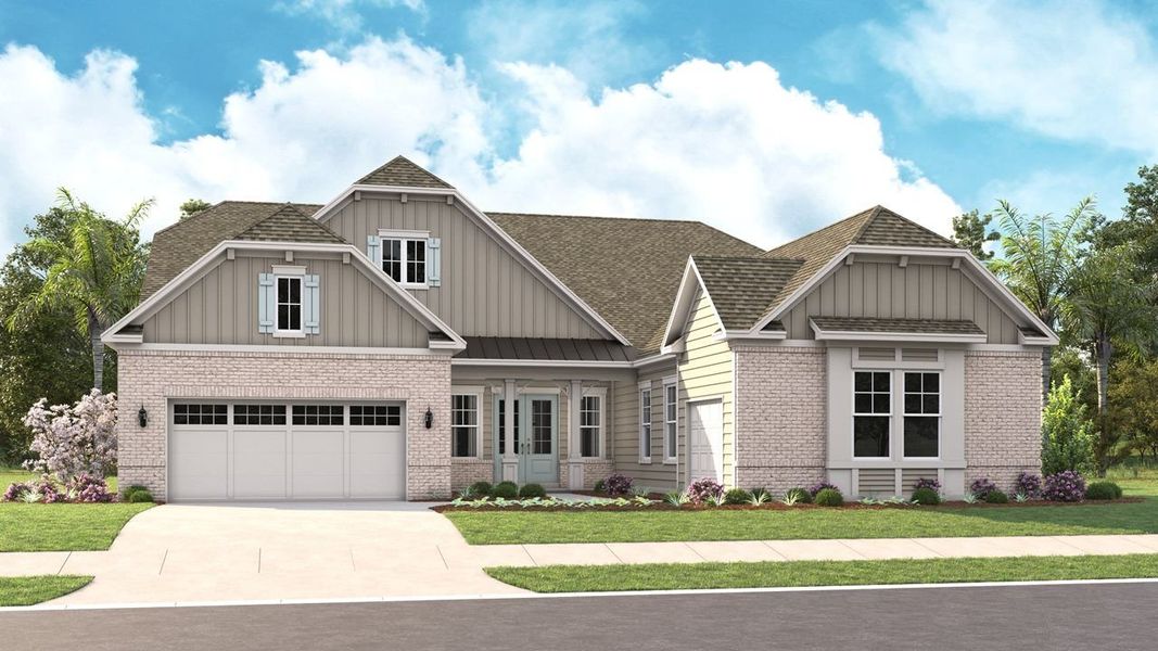 Representative exterior photo of a completed home built from the Valerie by Kolter Homes in Cresswind at Spring Haven, Newnan, GA (Image 26).