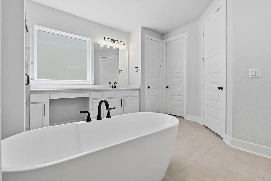 Furnished interior view inside a new home in Parmer Ranch, Georgetown (Image 23). Furnished interior view inside a new home in Parmer Ranch, Georgetown (Image 23).