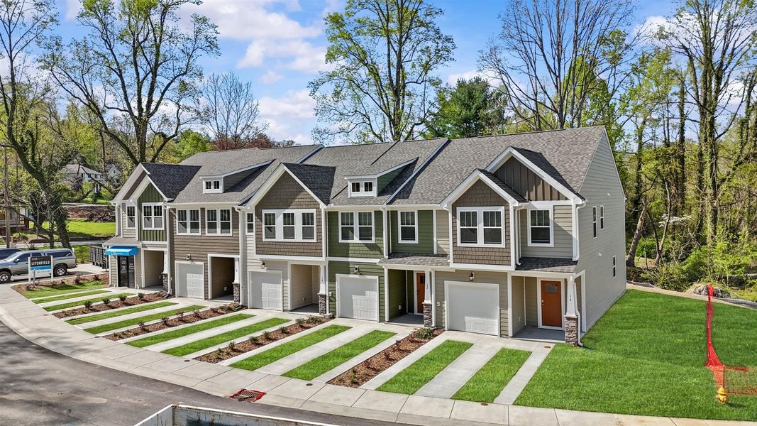 Front exterior of a new home in Clayton Crossing, Arden, NC, highlighting curb appeal (Image 16).