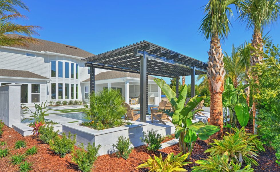 Exterior details and patio area of a home in Courtney Grove, St. Augustine (Image 31). Exterior details and patio area of a home in Courtney Grove, St. Augustine (Image 31).