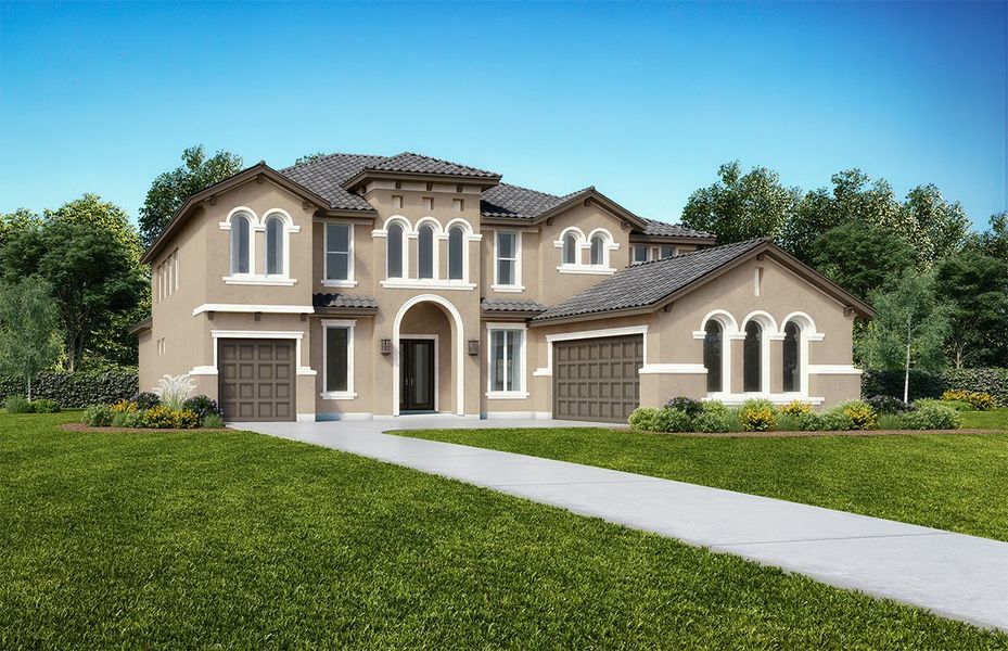 Representative exterior photo of a completed home built from the Amalfi by Landon Homes in Lexington Frisco, Frisco, TX (Image 11). Representative exterior photo of a completed home built from the Amalfi by Landon Homes in Lexington Frisco, Frisco, TX (Image 11).