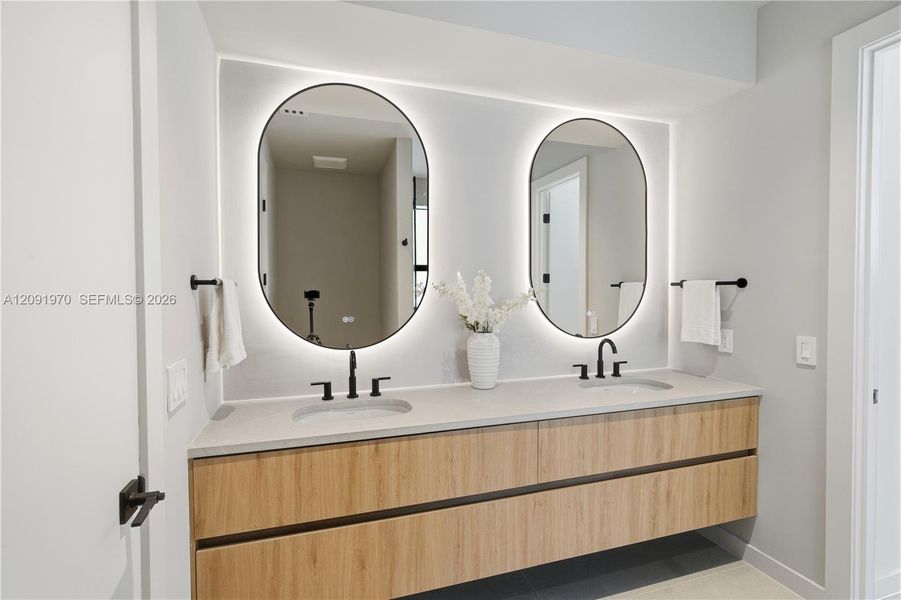 Furnished interior view inside a new home in , Miami (Image 37).
