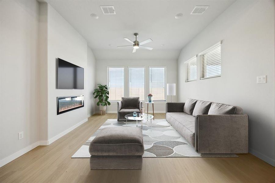 Living Room in the Wimbledon home plan by Trophy Signature Homes – REPRESENTATIVE PHOTO Living Room in the Wimbledon home plan by Trophy Signature Homes – REPRESENTATIVE PHOTO