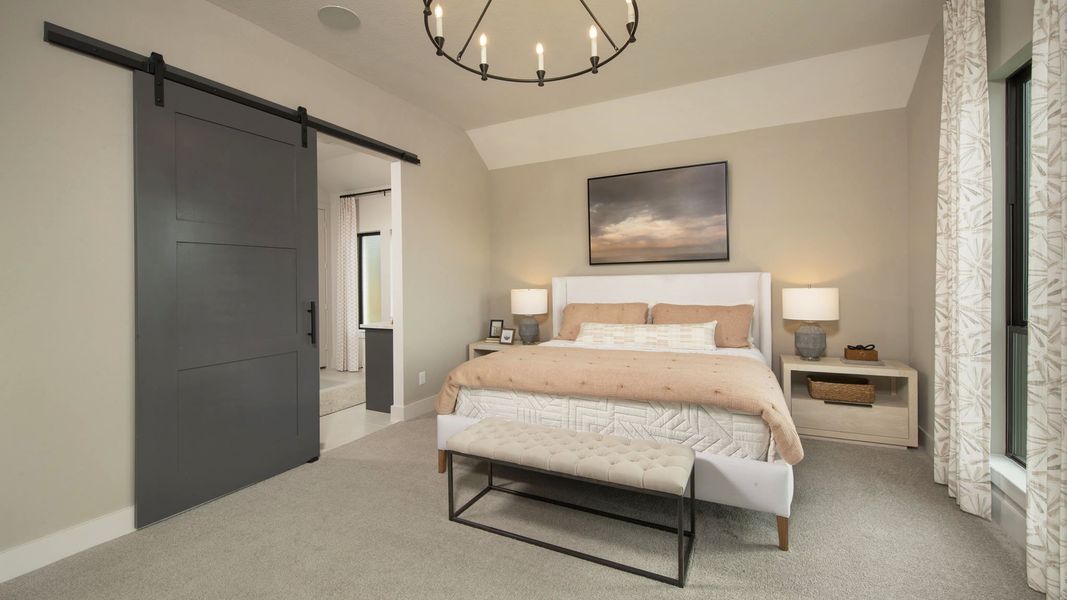Furnished interior view inside a new home in Crosswinds, Kyle (Image 10).