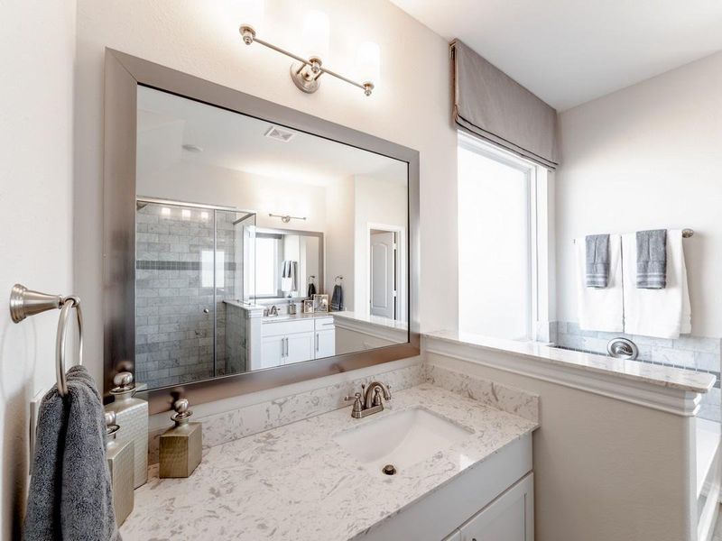 Furnished interior view inside a new home in Massey Oaks, Pearland (Image 12).