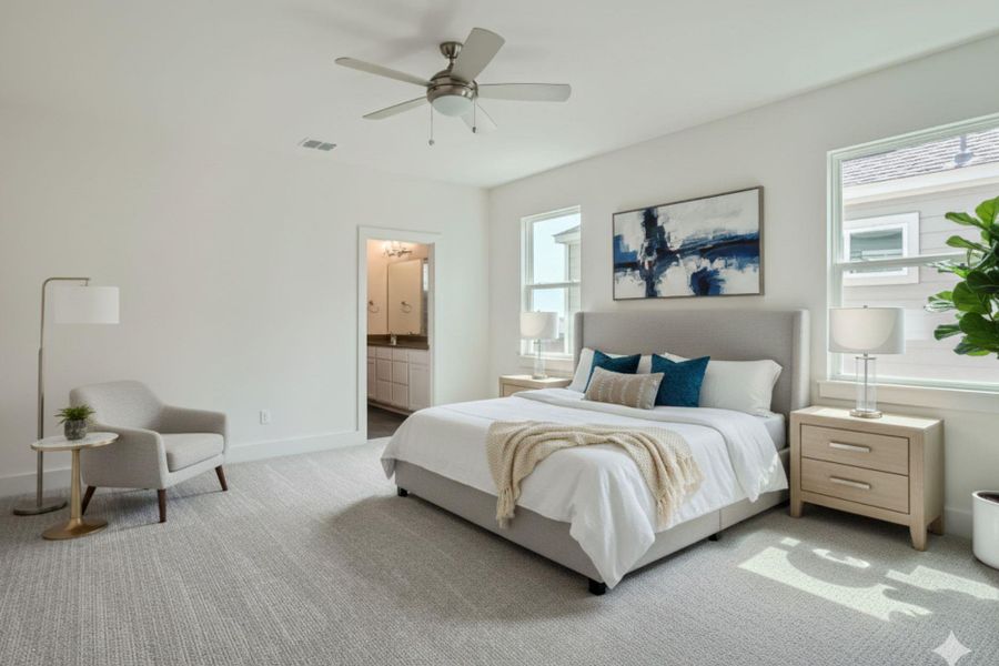 Furnished interior view inside a new home in Chester Ranch Place, Round Rock (Image 9).
