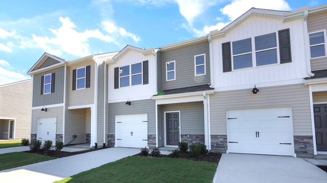 Representative exterior photo of a completed home built from the Altamont by D.R. Horton in The Townes at Honeycutt Oaks, Angier, NC (Image 24).