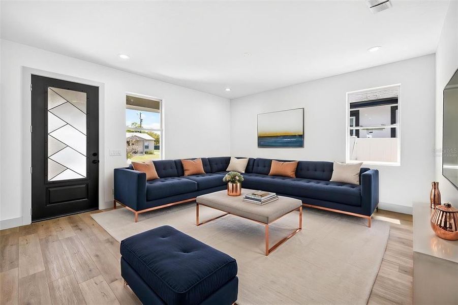 Furnished interior view inside a new home in , St. Petersburg (Image 12).