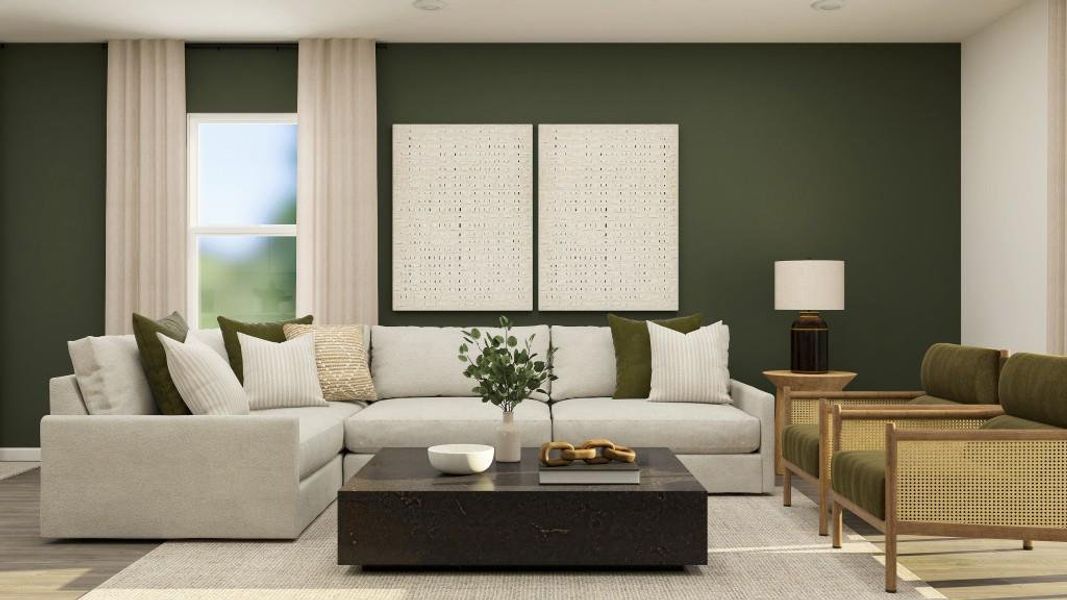 Furnished interior view inside a new home in Millers Pointe, Conyers (Image 16). Furnished interior view inside a new home in Millers Pointe, Conyers (Image 16).