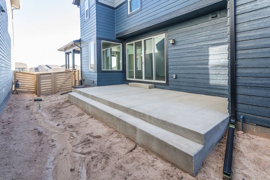 Exterior details and patio area of a home in Trailside, Timnath (Image 21).