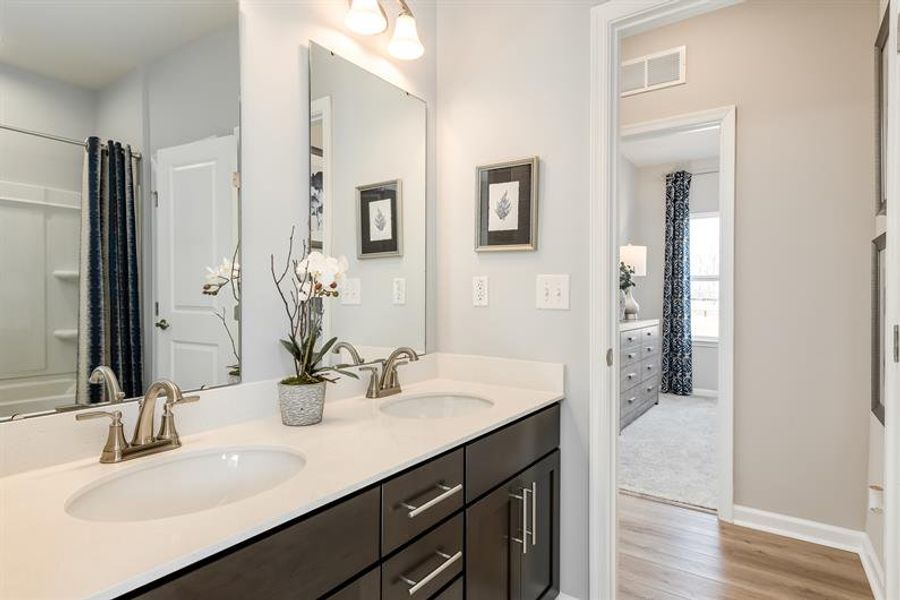 Representative furnished interior of a home built from the Palladio Ranch by Ryan Homes in Pine Ridge Estates, Ridgeville (Image 18).