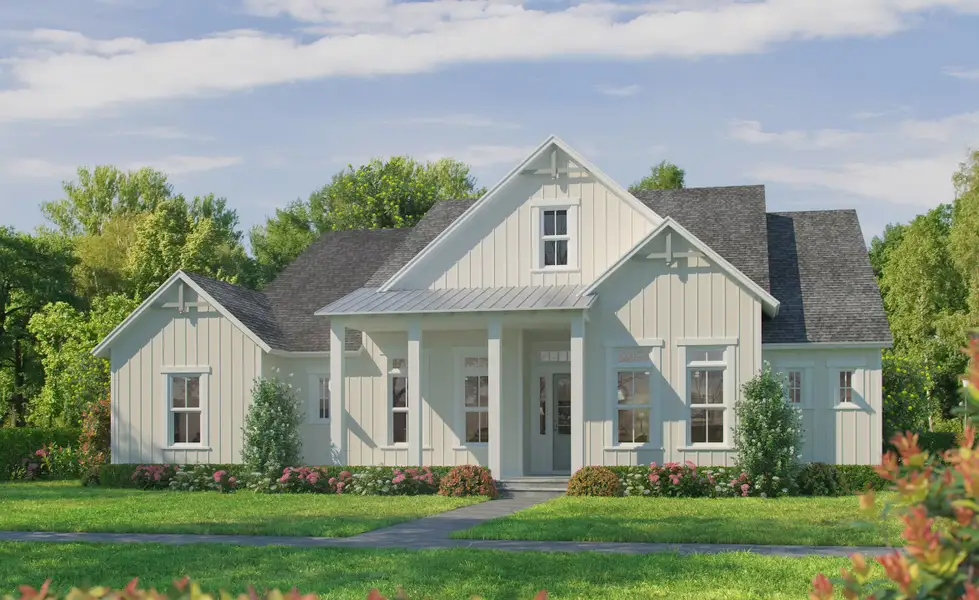 Representative exterior photo of a completed home built from the Cypress by ICI Homes in Seven Pines, Jacksonville, FL (Image 1). Representative exterior photo of a completed home built from the Cypress by ICI Homes in Seven Pines, Jacksonville, FL (Image 1).