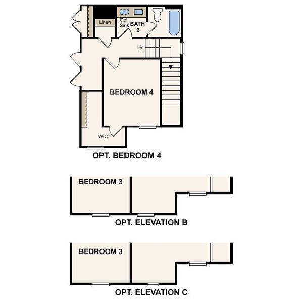 2D floor plan layout of this home in Meadow Creek Village, Locust, NC (Image 9).