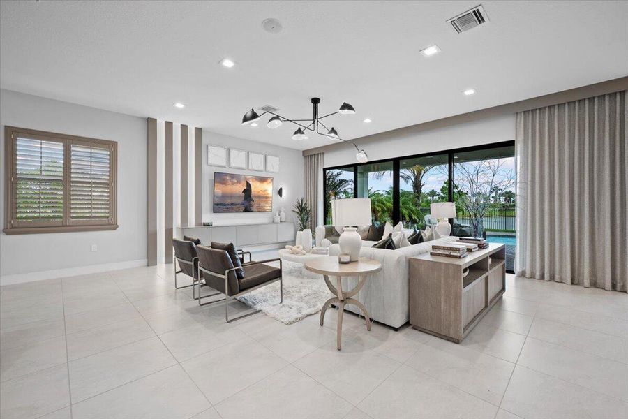 Furnished interior view inside a new home in Apex at Avenir, Palm Beach Gardens (Image 22).