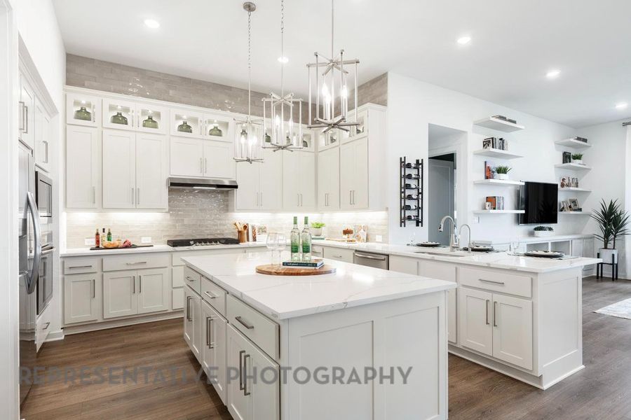 Furnished interior view inside a new home in 6 Creeks at Waterridge: 60ft. lots, Kyle (Image 17).