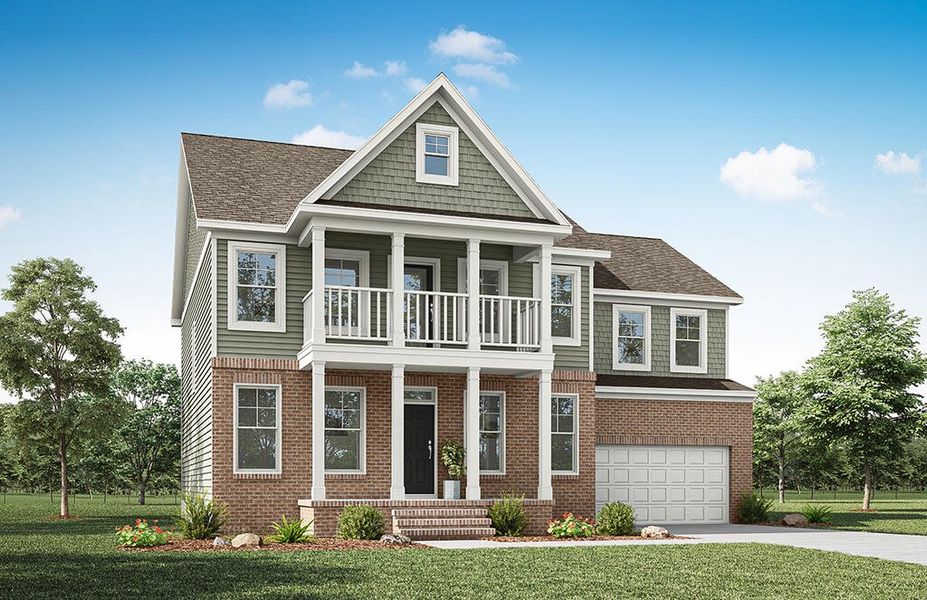 Representative exterior photo of a completed home built from the Colfax by Eastwood Homes in Hillcrest Grove, Wendell, NC (Image 12).