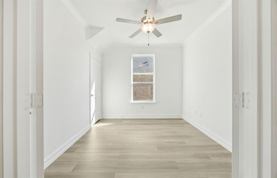 Dining room with large window