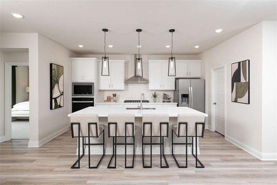Furnished interior view inside a new home in Spiritas Ranch, Little Elm (Image 5). Furnished interior view inside a new home in Spiritas Ranch, Little Elm (Image 5).