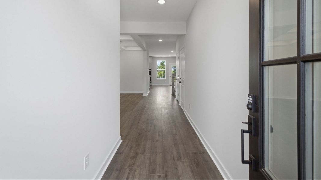 Front entryway of interior of home