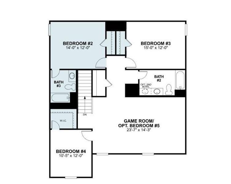 2D floor plan layout of this home in Miller's Pond, Rosenberg, TX (Image 5). 2D floor plan layout of this home in Miller's Pond, Rosenberg, TX (Image 5).