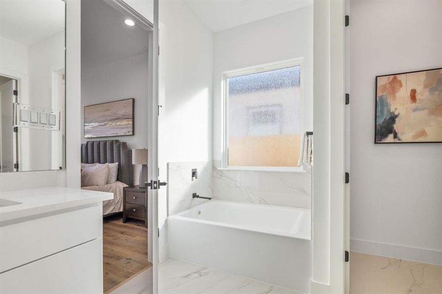 Furnished interior view inside a new home in , Dallas (Image 13).