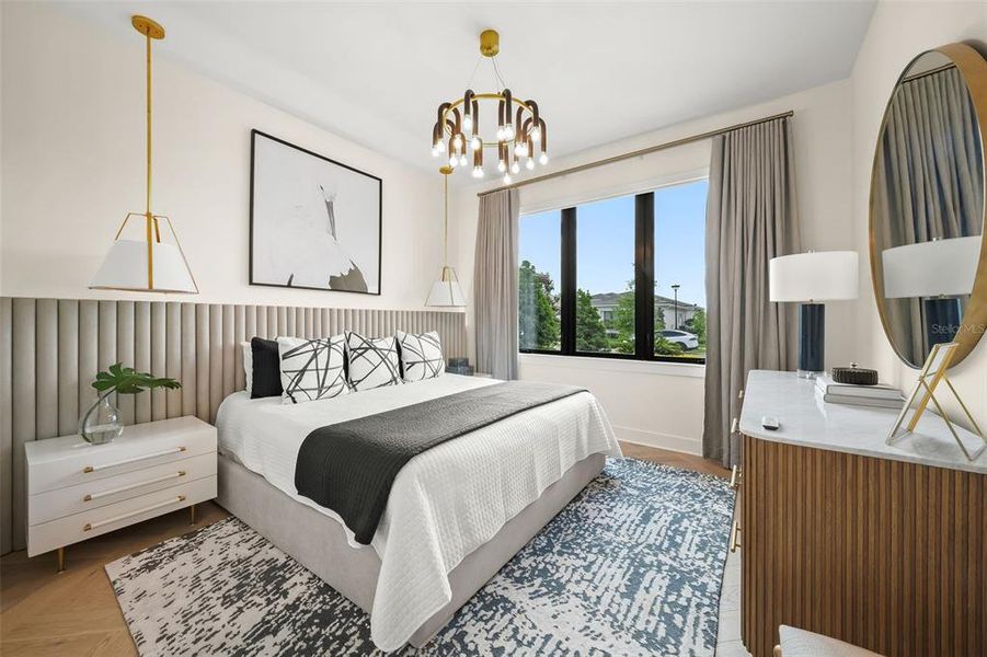 Furnished interior view inside a new home in Wild Blue at Waterside, Sarasota (Image 51).