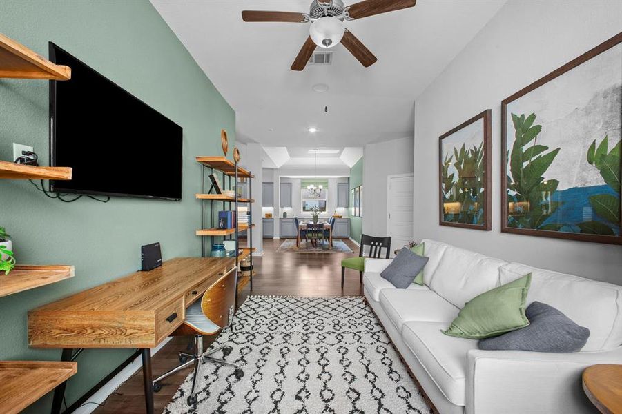 Furnished interior view inside a new home in Tavolo Park Cottages, Fort Worth (Image 10).