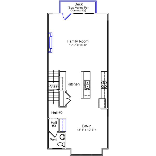 2D floor plan layout of this home in Nichols Landing, Charlotte, NC (Image 3).
