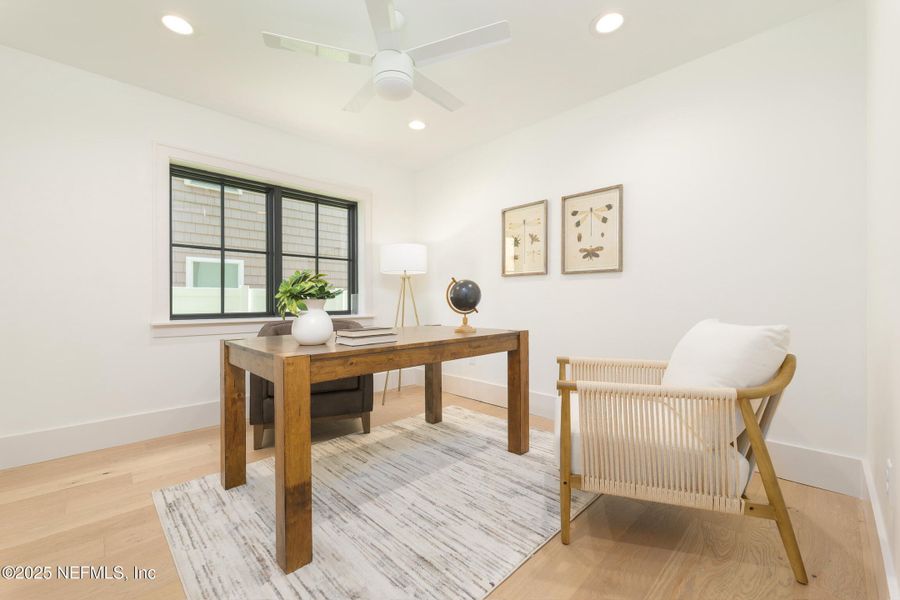 Furnished interior in a model home at Townhomes on 1st in Jacksonville Beach (Image 23).