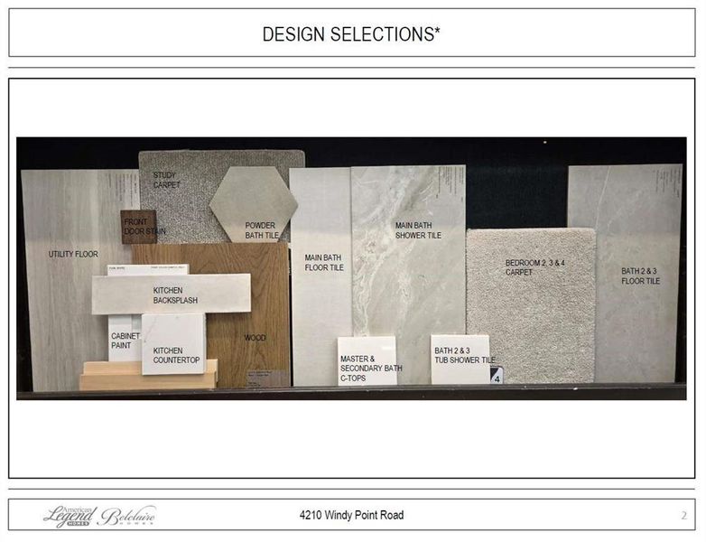 Design selections - Representative Photo Design selections - Representative Photo