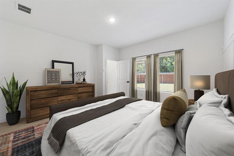 Furnished interior view inside a new home in Aspire at Noble Ridge, Howe (Image 19). Furnished interior view inside a new home in Aspire at Noble Ridge, Howe (Image 19).