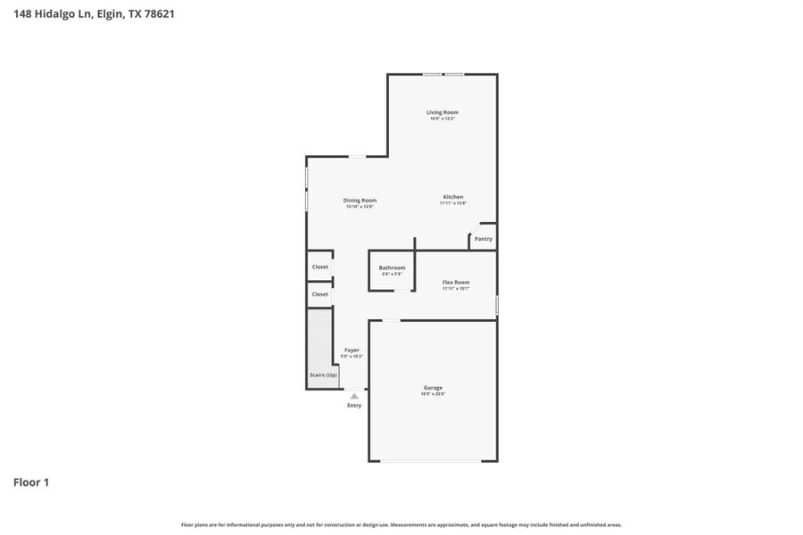 A well-laid-out first-floor plan features a spacious living room and a convenient pantry off the kitchen.