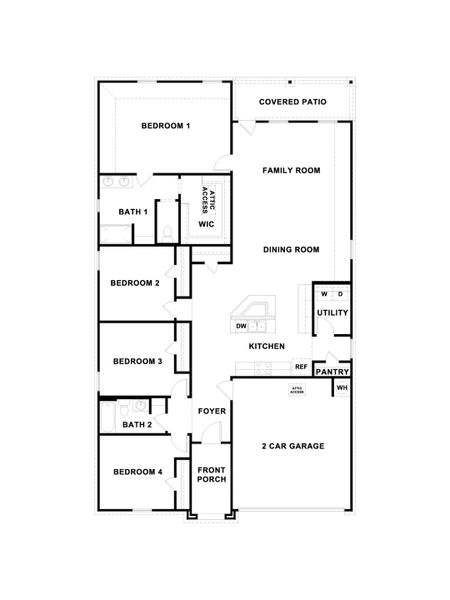 2D floor plan layout of this home in Trace, San Marcos, TX (Image 3).