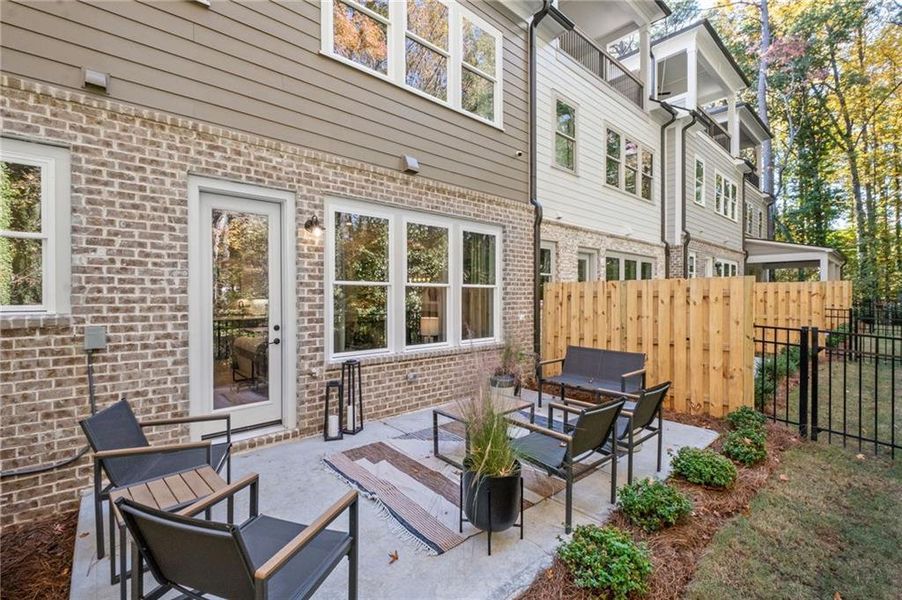 Exterior details and patio area of a home in Devin's Shire, Kennesaw (Image 21). Exterior details and patio area of a home in Devin's Shire, Kennesaw (Image 21).