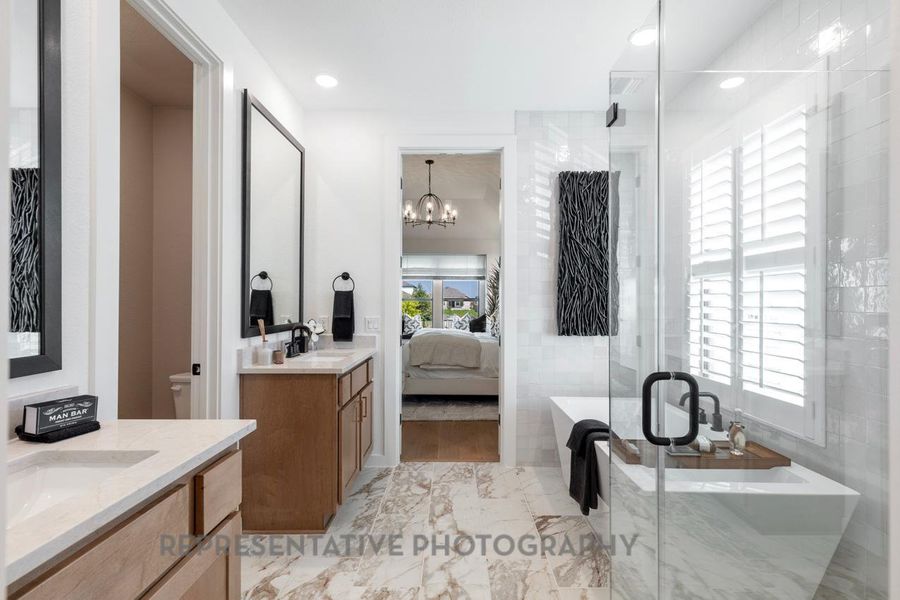 Furnished interior view inside a new home in Easton Park, Austin (Image 24).